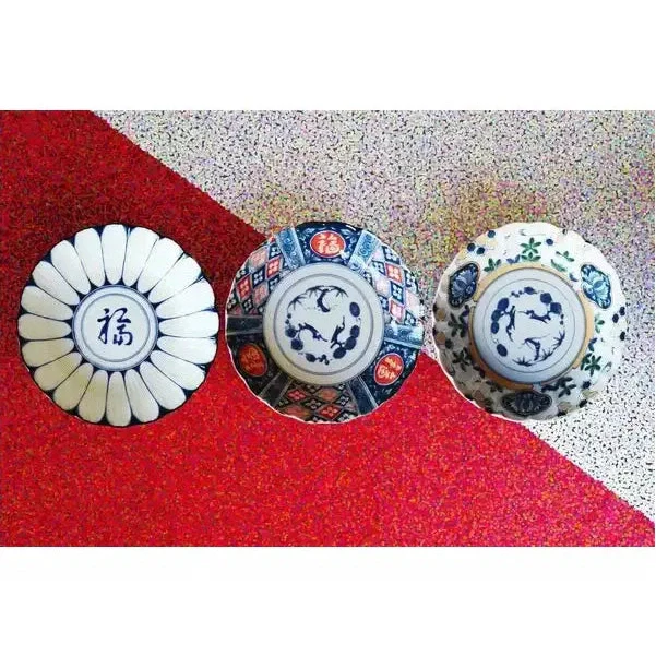 Awasaka Mino-ware Good Fortune Dish 3P Set - Image 3