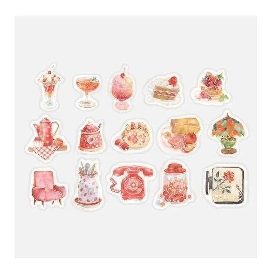 BGM Cafe A La Mode Deco Stickers 45pcs - Image 4