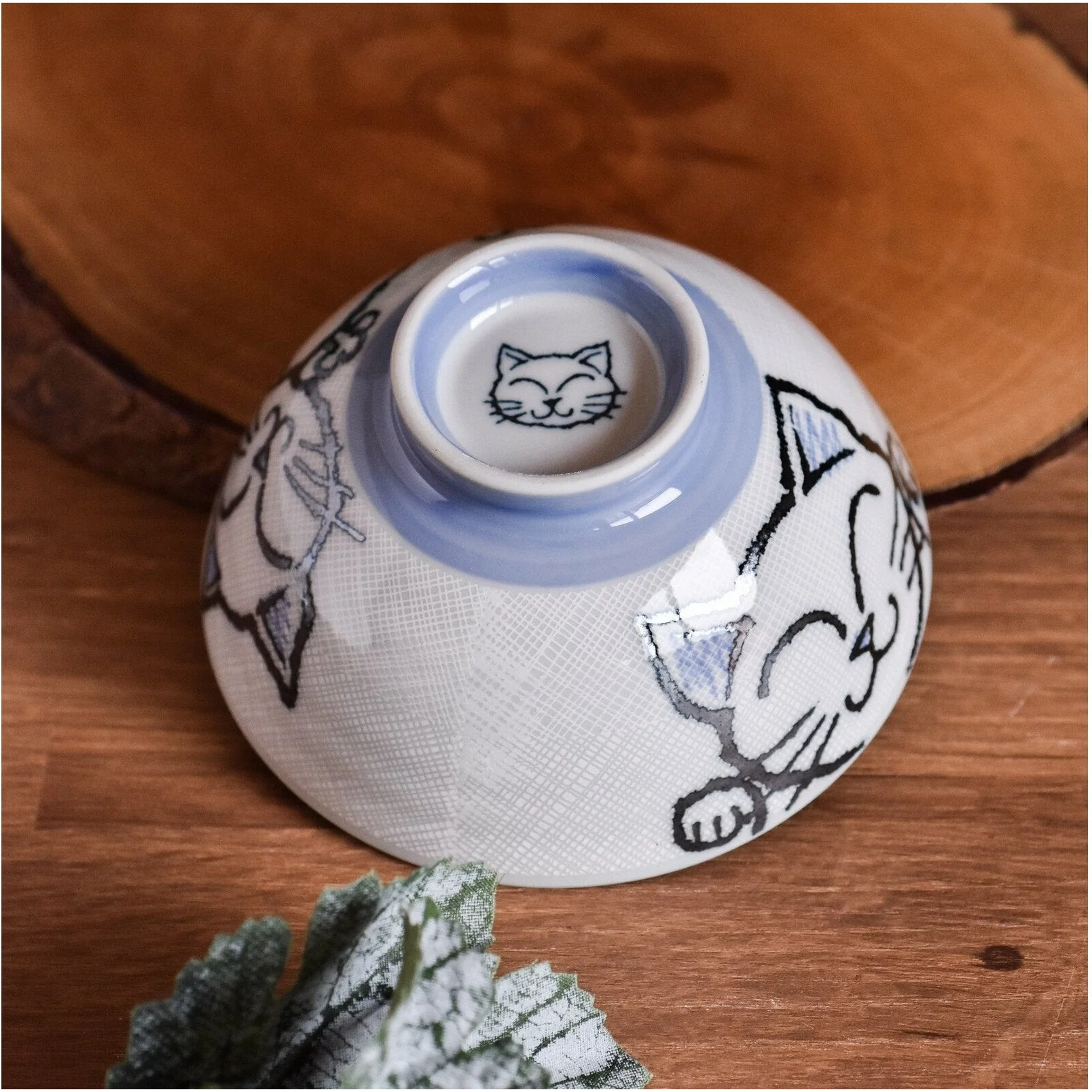 Blue Cat Rice Bowl 10.6D 5.1H - Image 3
