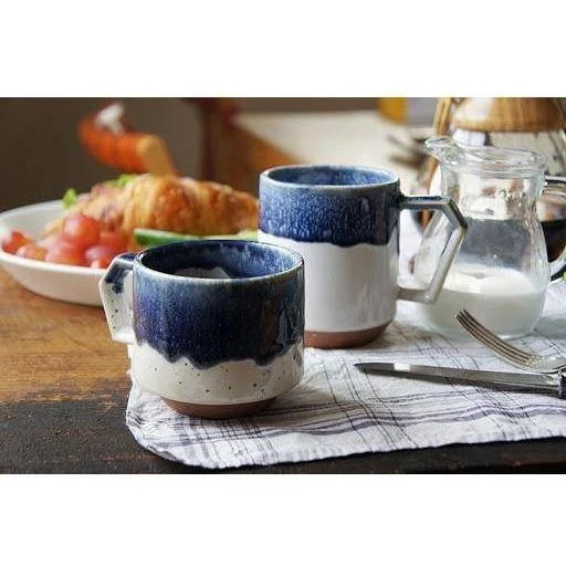 Chips Stack Mug Premium White-Navy Drop 280ml - Image 3