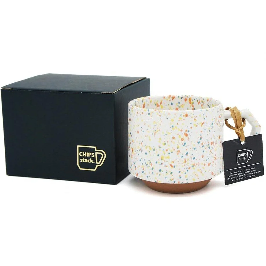 Chips Stack Mug Splash White-Orange 280ml - Image 2