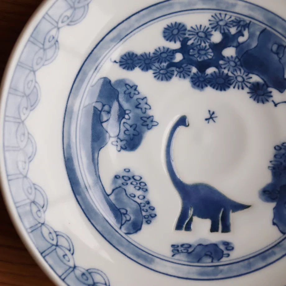 Edokko Dinosaur Dragon Landscape Medium Plate 17D - Image 10