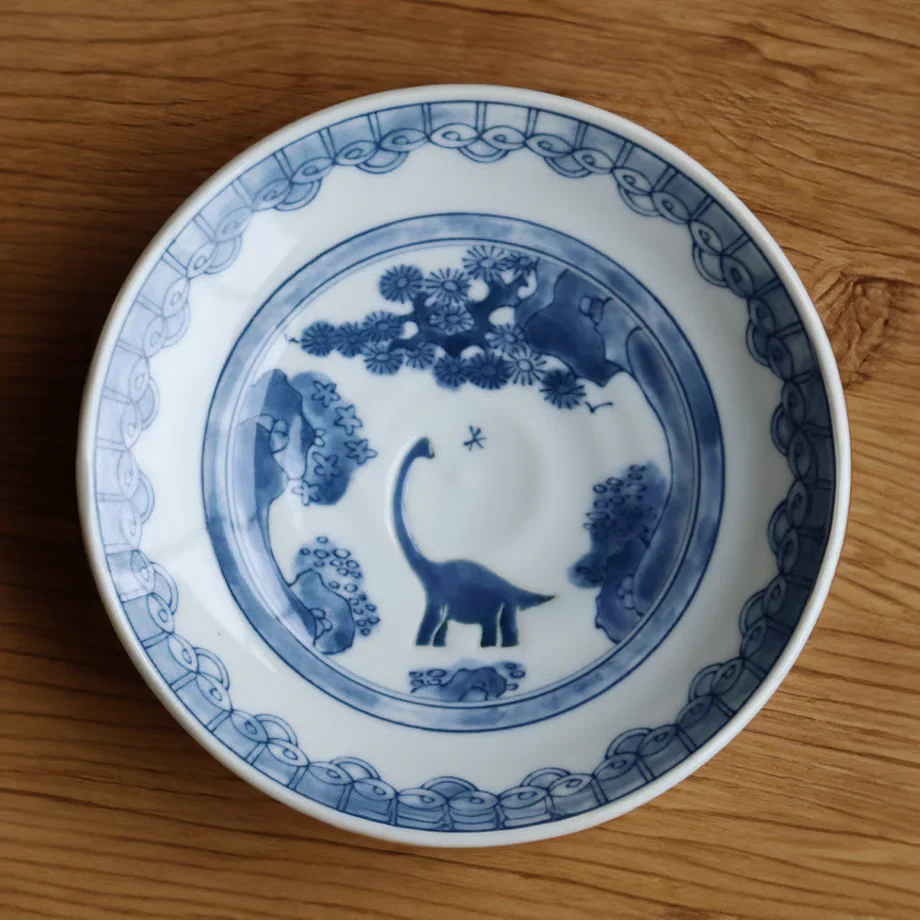 Edokko Dinosaur Dragon Landscape Medium Plate 17D - Image 8