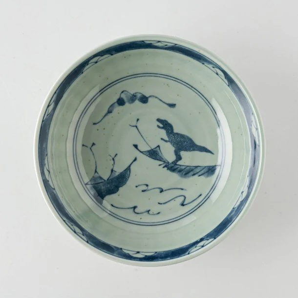 Edokko Dinosaur Shinogi Bowl 15.5D - Image 4