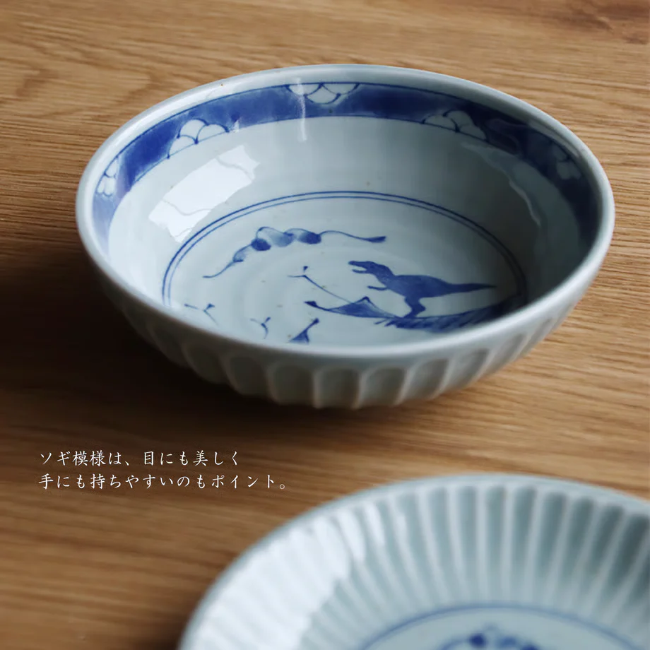 Edokko Dinosaur Shinogi Bowl 15.5D - Image 7