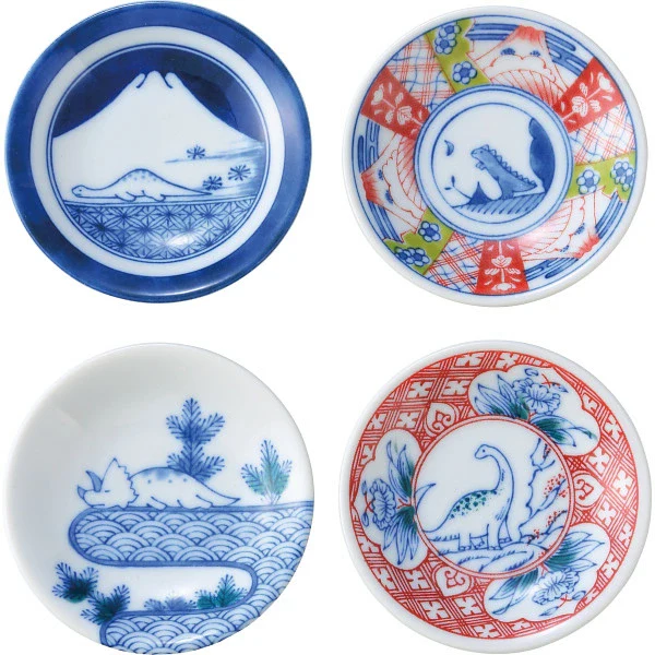 Edokko Dinosaur Small Plates Set 4P - Image 2