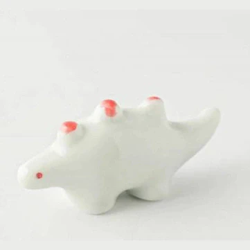 Edokko Stegosaurus Dino Chopstick Rest - White x Red - Image 4