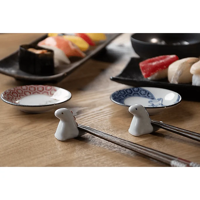 Edokko T-Rex Dino Chopstick Rest - Black x Red - Image 5
