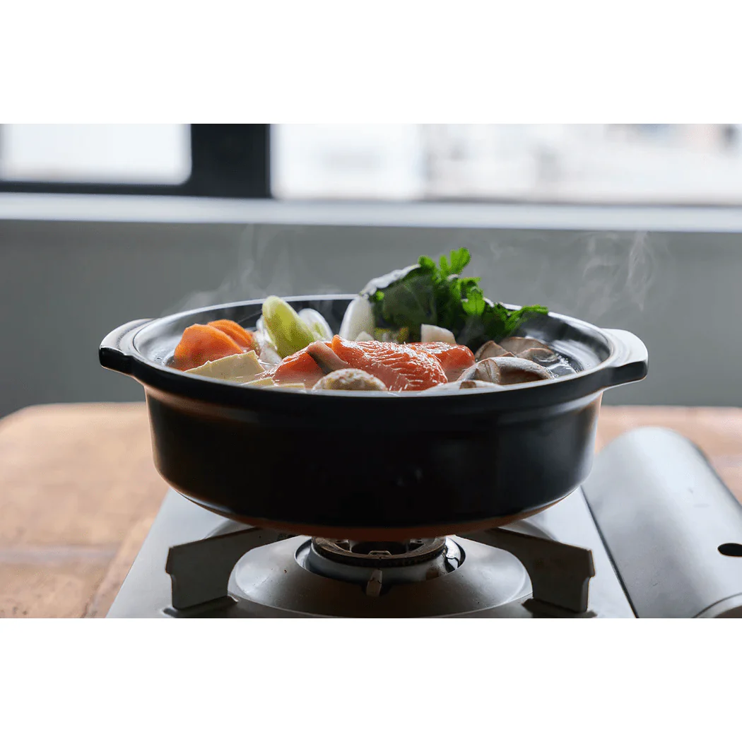 Ginpo Kikka Donabe Clay Pot - Navy - Size 9 Deep - Image 2