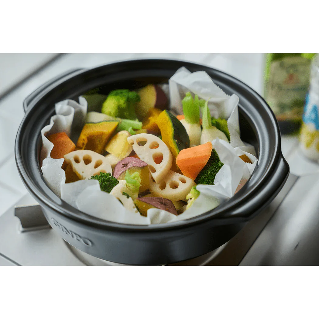 Ginpo Kikka Donabe Clay Pot - Navy - Size 9 Deep - Image 3