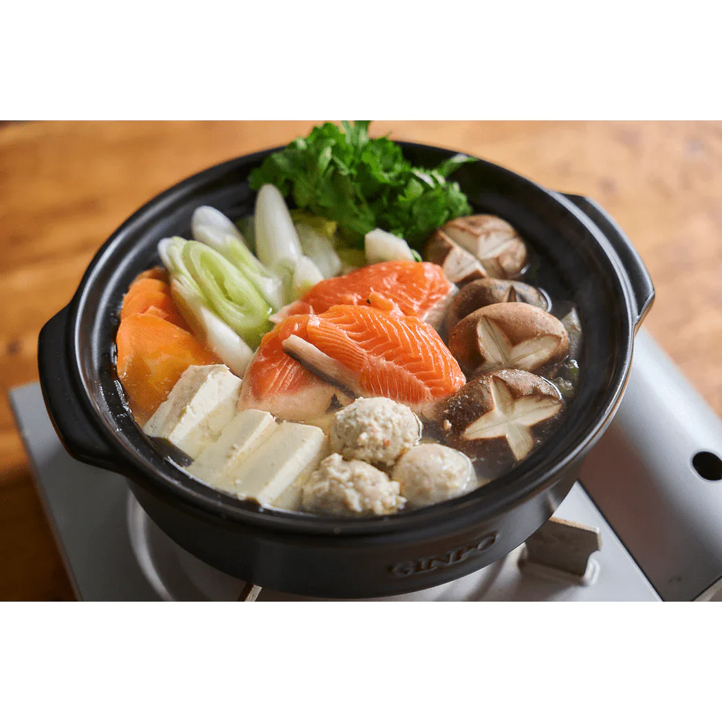 Ginpo Kikka Donabe Clay Pot - Navy - Size 9 Deep - Image 4