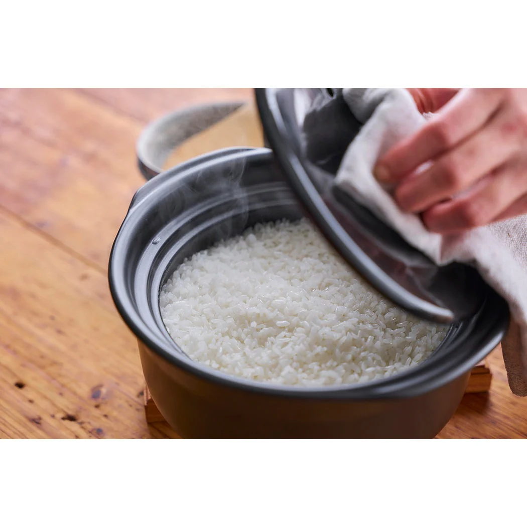 Ginpo Kikka Rice Multi Clay Pot 2.6L Size 5 - Kohiki White - Image 4