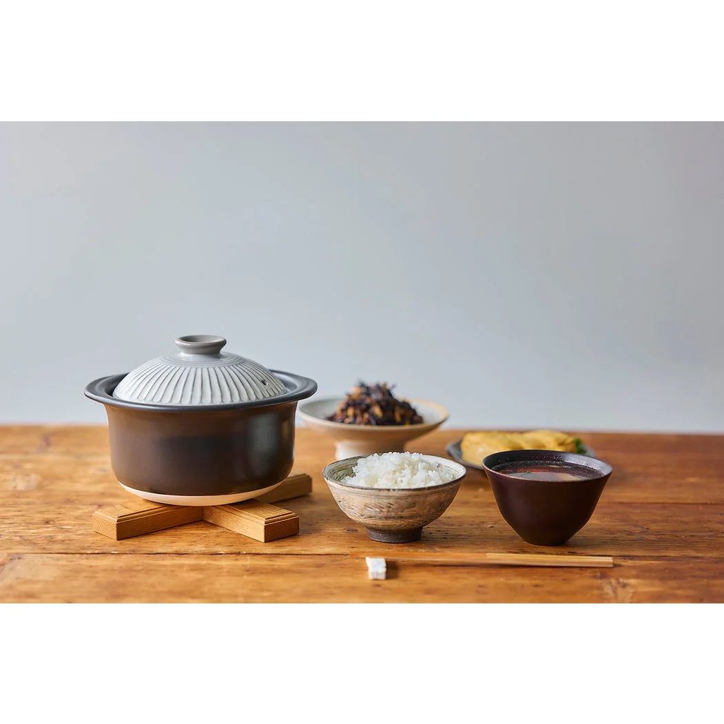 Ginpo Kikka Rice Multi Clay Pot 2.6L Size 5 - Kohiki White - Image 3