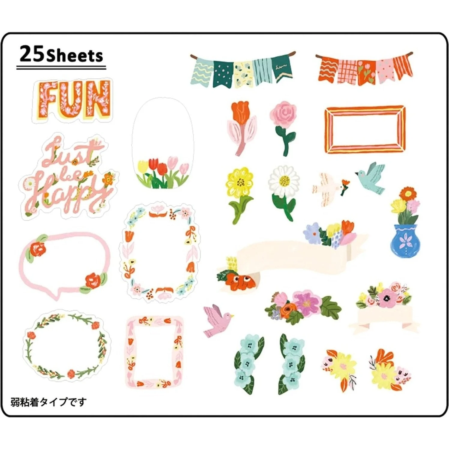 Greeting Life Flaky Stickers 25Pcs - Image 2