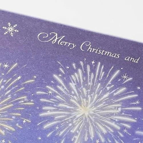 Greeting Life Japanese Style Mini Santa Christmas Card - Fireworks - Image 3