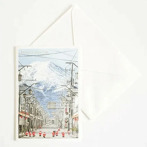 Greeting Life Japanese Style Mini Santa Christmas Card - Fujimichi - Image 3