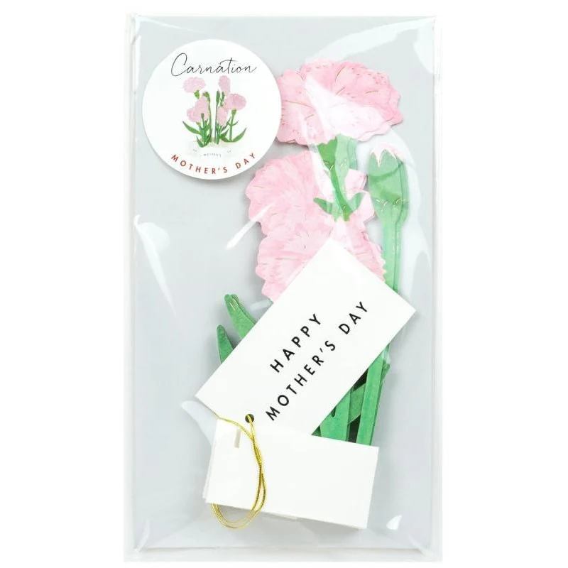 Greeting Life Pink Carnation Flower Mother's Day Card - Image 3