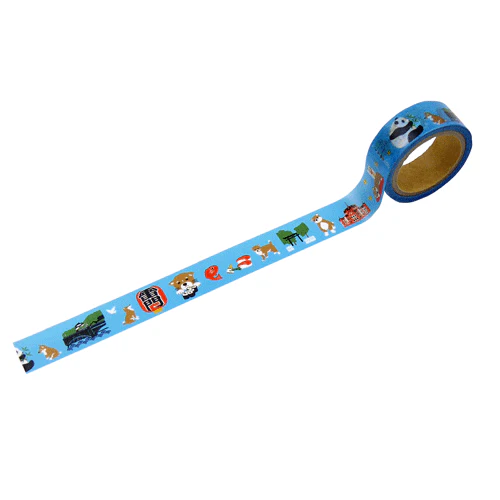 Hamamonyo Mameshiba Tokyo Walk Masking Washi Tape - Image 2