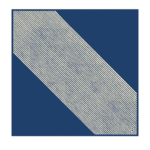 Hamamonyo Two-Tone Stripe Gauze Handkerchief 50cm