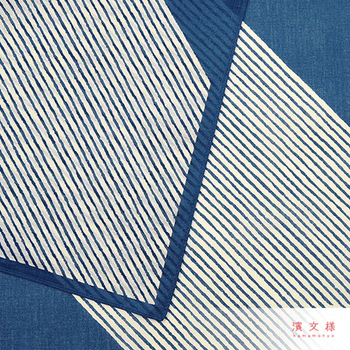 Hamamonyo Two-Tone Stripe Gauze Handkerchief 50cm - Image 3