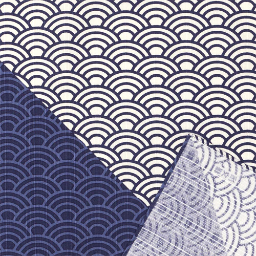 Hamamonyo Two-Tone Wave Furoshiki Wrapping Cloth 50cm - Image 3
