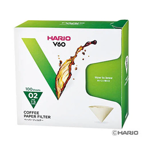 Hario V60 Coffee Filter Paper 02 - 1-4 Cups - 100Sheets (Box)