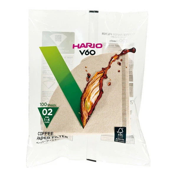 Hario V60 Unbleached Paper Filter 100 Pcs - Image 2