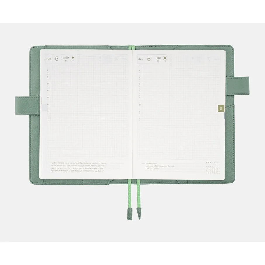 Hobonichi Techo A5 Cousins Leather: Water Green       Cover Only - Image 9