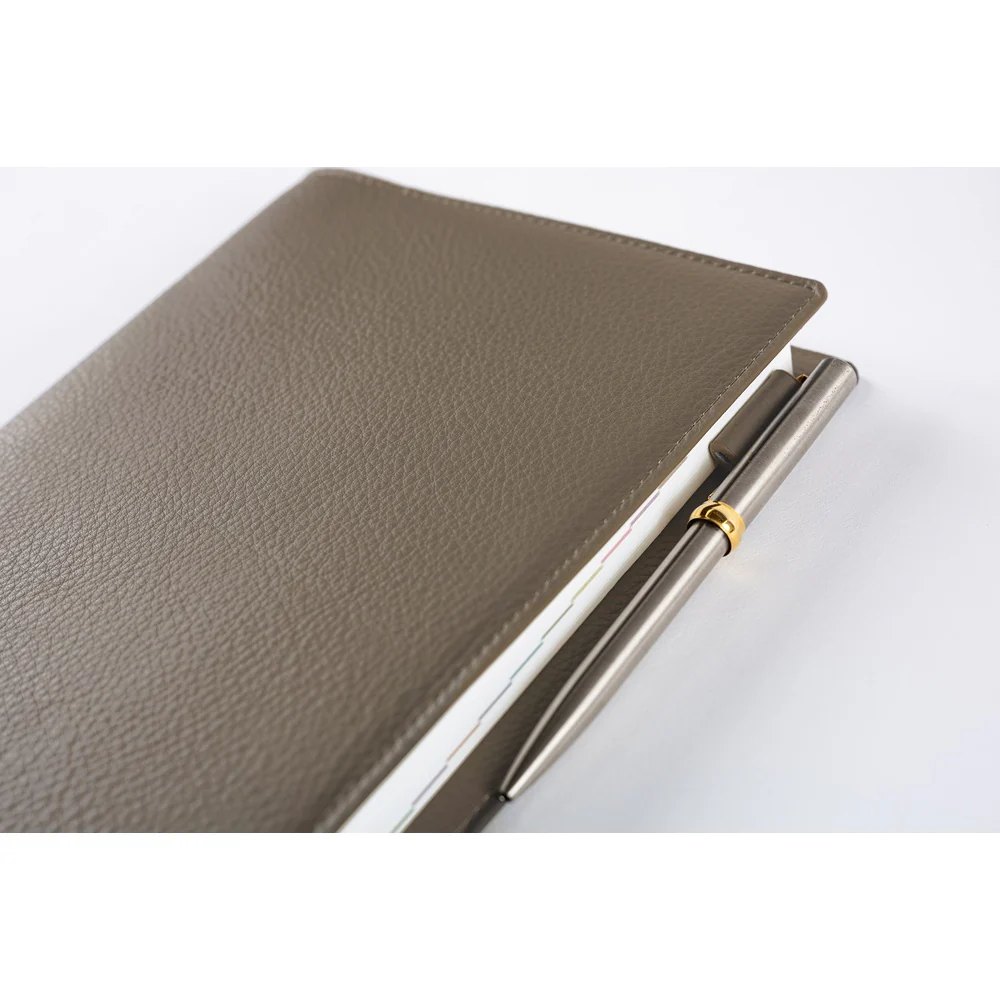 Hobonichi Techo A5 Cousins Planner Cover - Leather: Taut (Gray & Light Blue) - Image 6