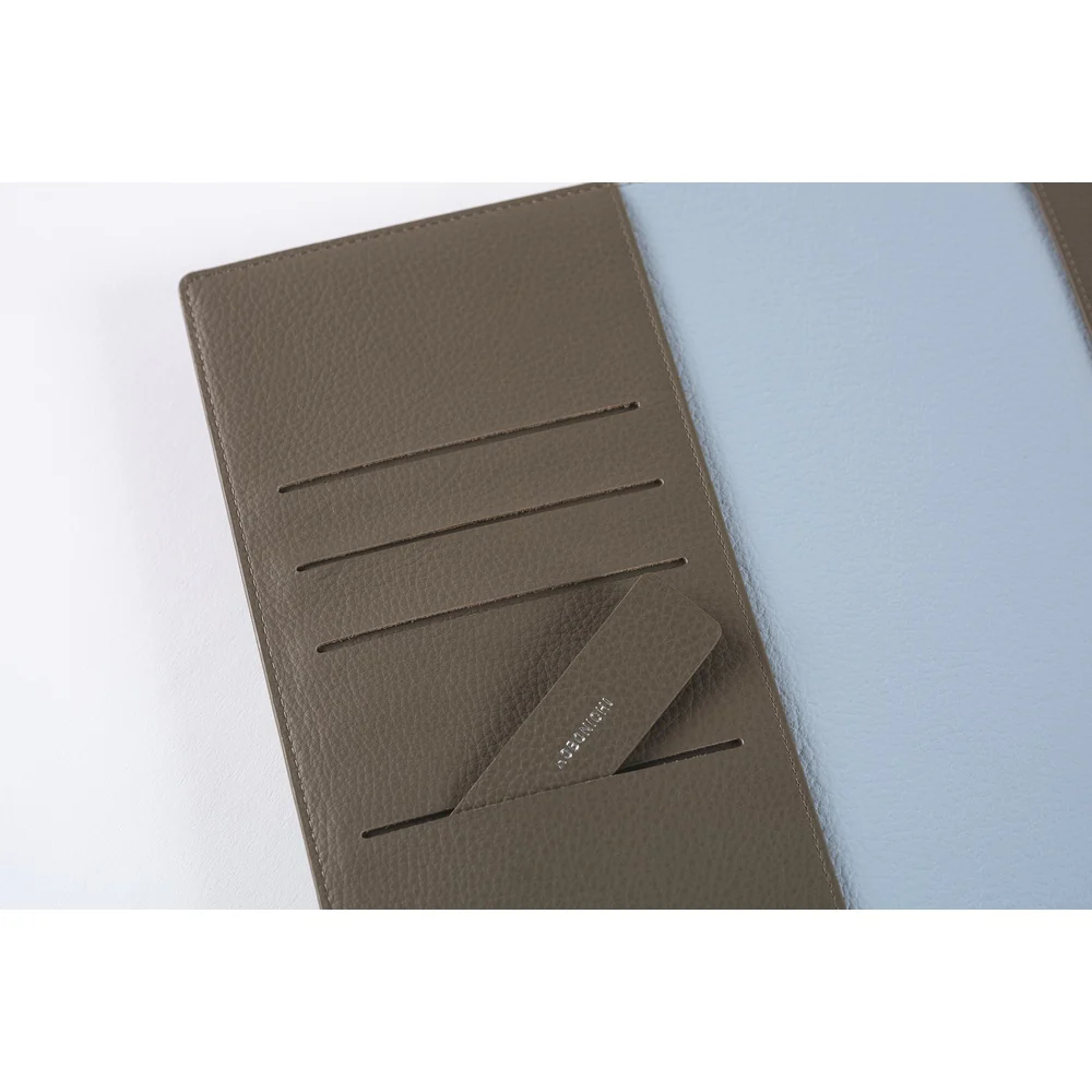 Hobonichi Techo A5 Cousins Planner Cover - Leather: Taut (Gray & Light Blue) - Image 7