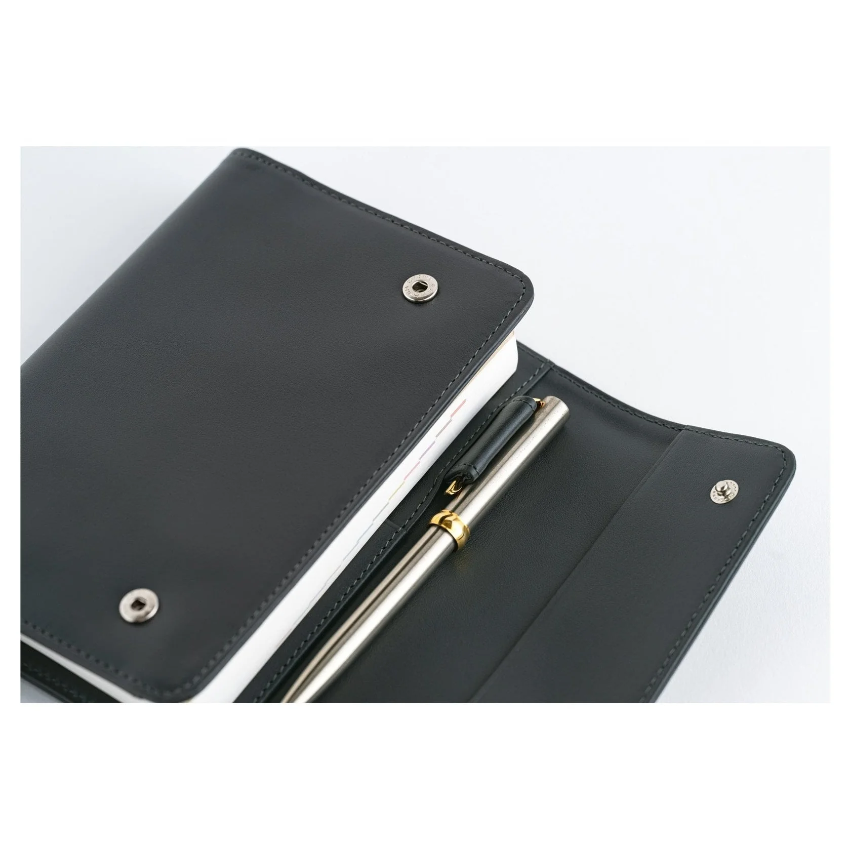 Hobonichi Techo A6 Original Planner Cover - Leather: Charcoal Gray - Image 6