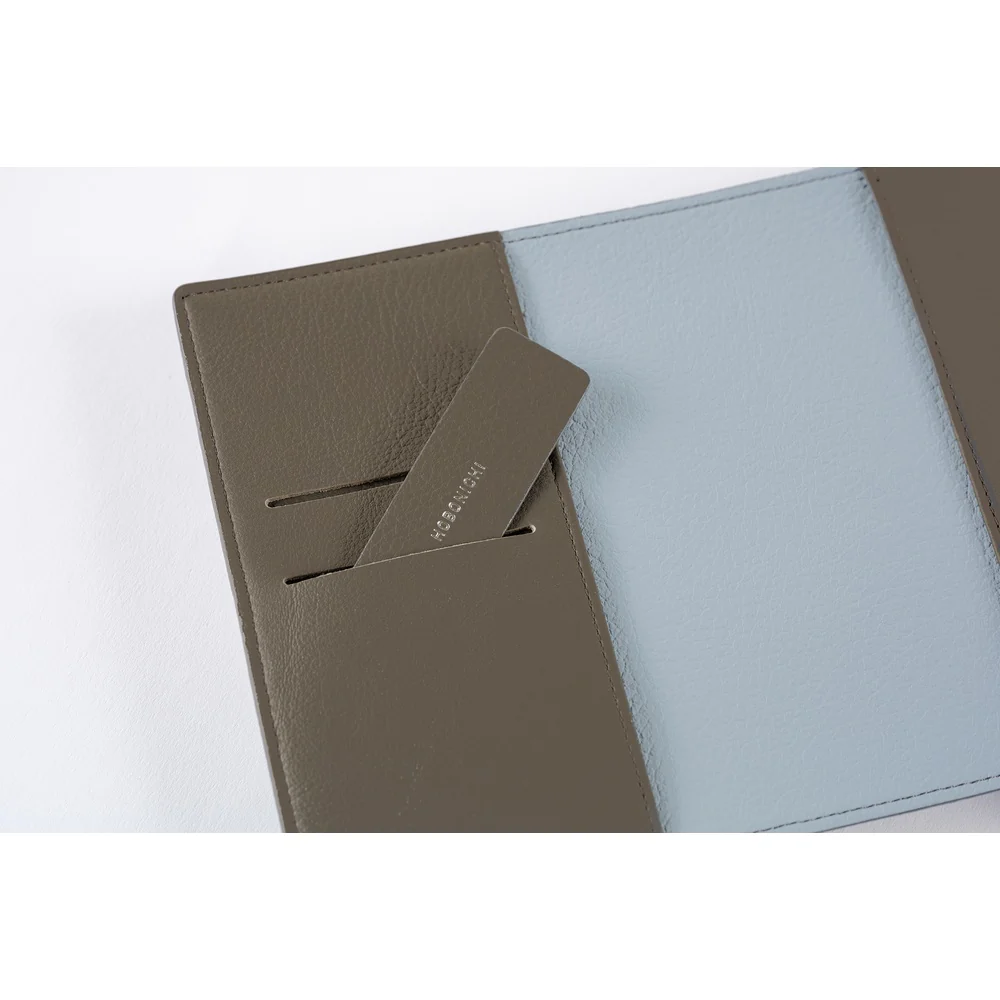 Hobonichi Techo A6 Original Planner Cover - Leather: Taut (Gray & Light Blue) - Image 8