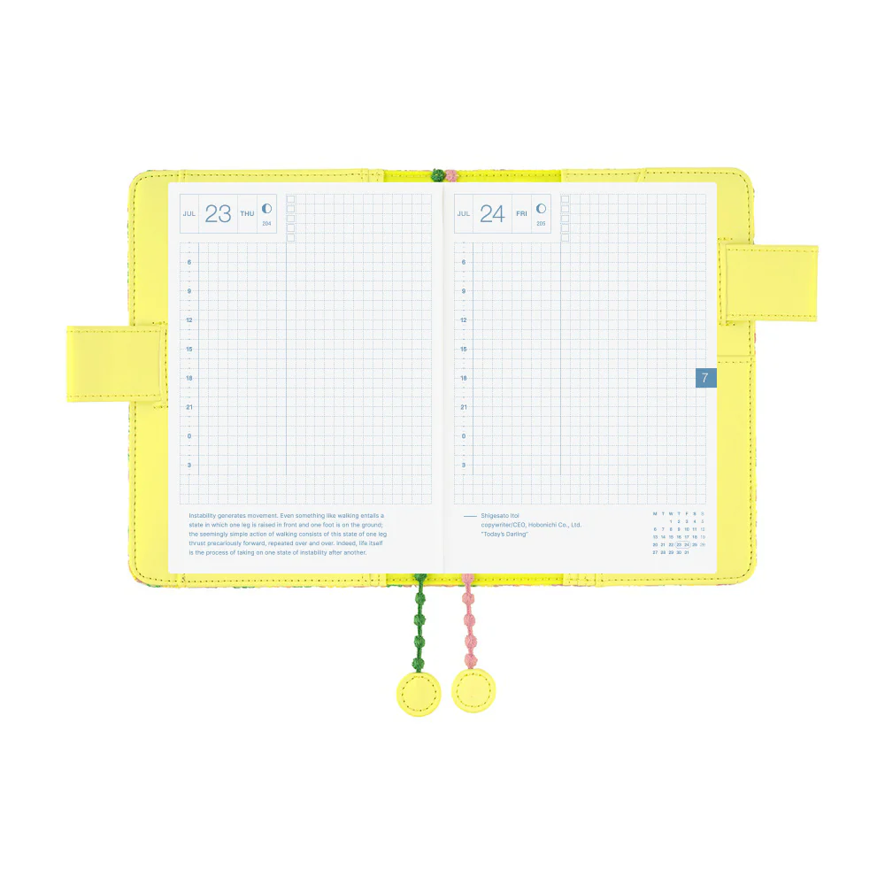 Hobonichi Techo A6 Original Planner Cover - minä perhonen: skyful (Yellow) - Image 9