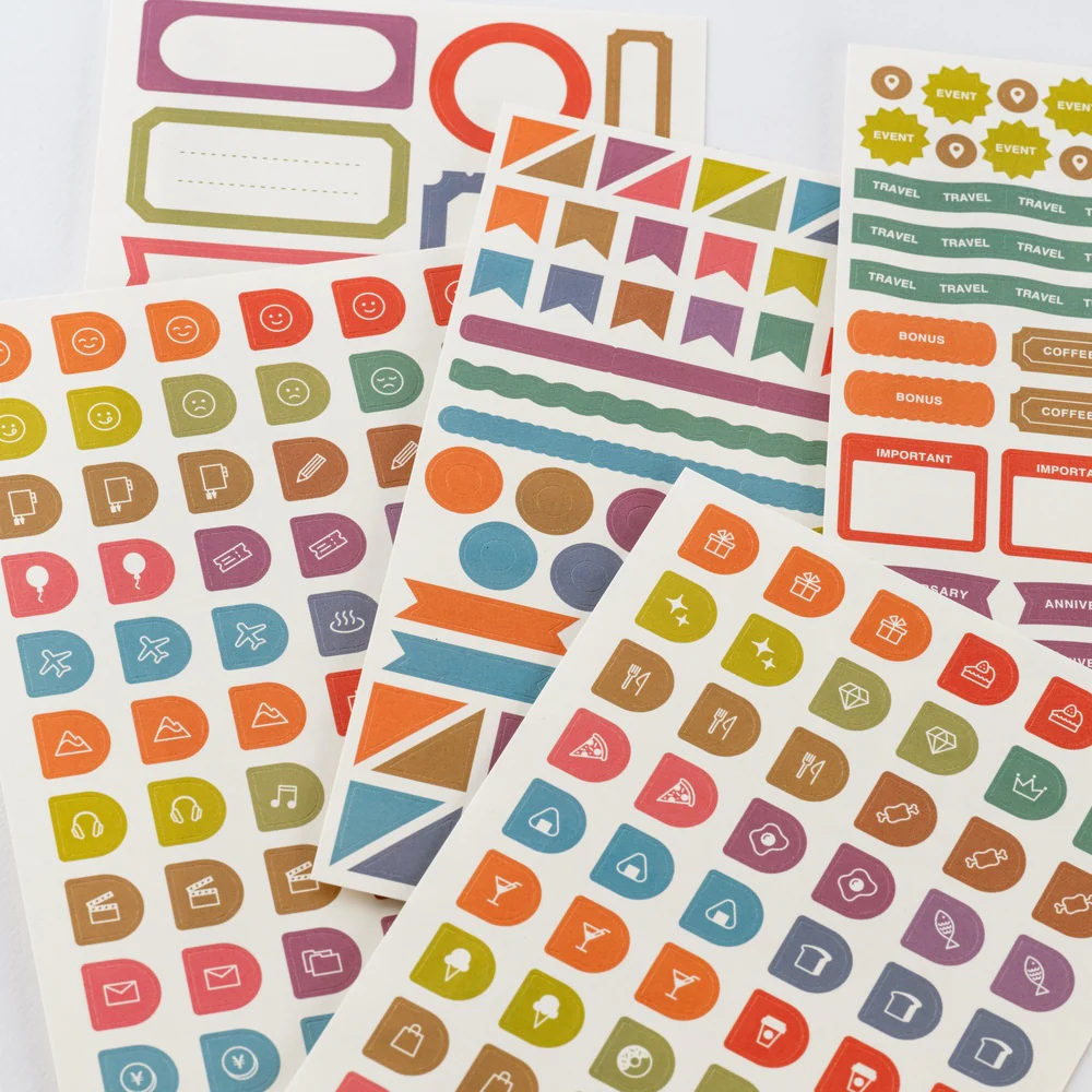 Hobonichi Techo TSUKI no IRO: Sticker Set (Schedule) - Image 11