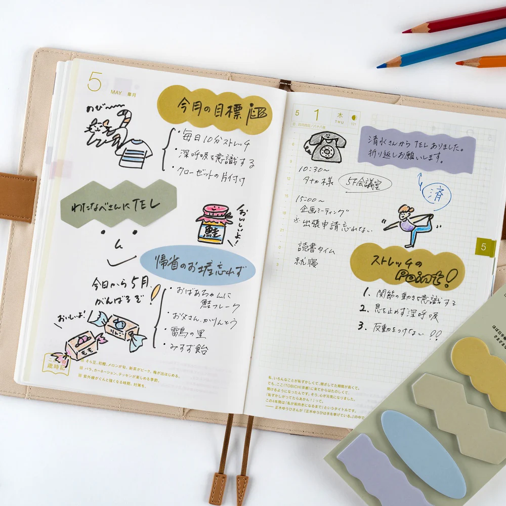 Hobonichi Techo TSUKI no IRO: Sticky Notes (Shape) - Image 2