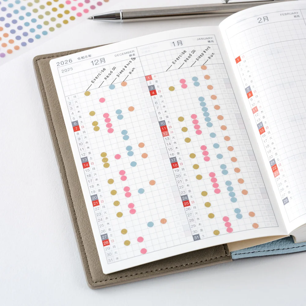 Hobonichi Techo TSUKI no IRO: Transparent Dot Stickers (3.5mm) - Image 2