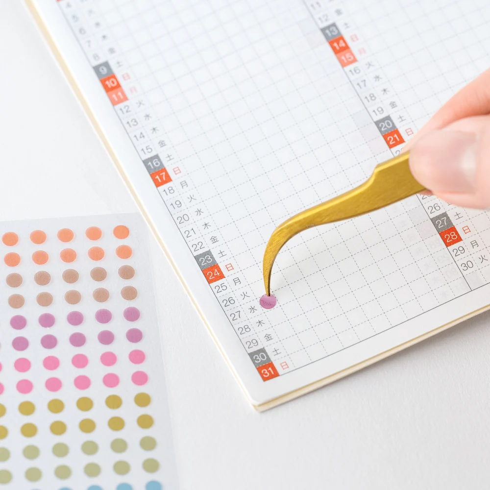 Hobonichi Techo TSUKI no IRO: Transparent Dot Stickers (3.5mm) - Image 3