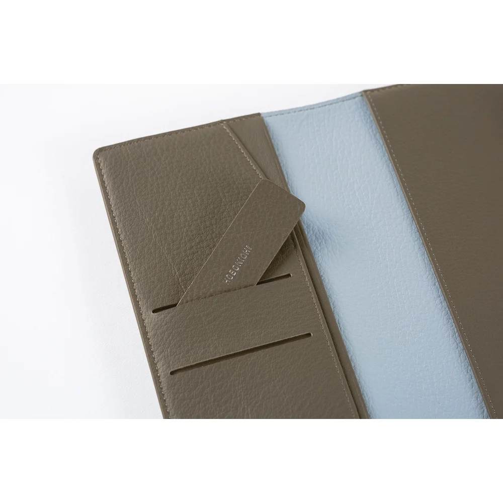 Hobonichi Techo Weeks Cover - Leather: Taut (Gray & Light Blue) - Image 2
