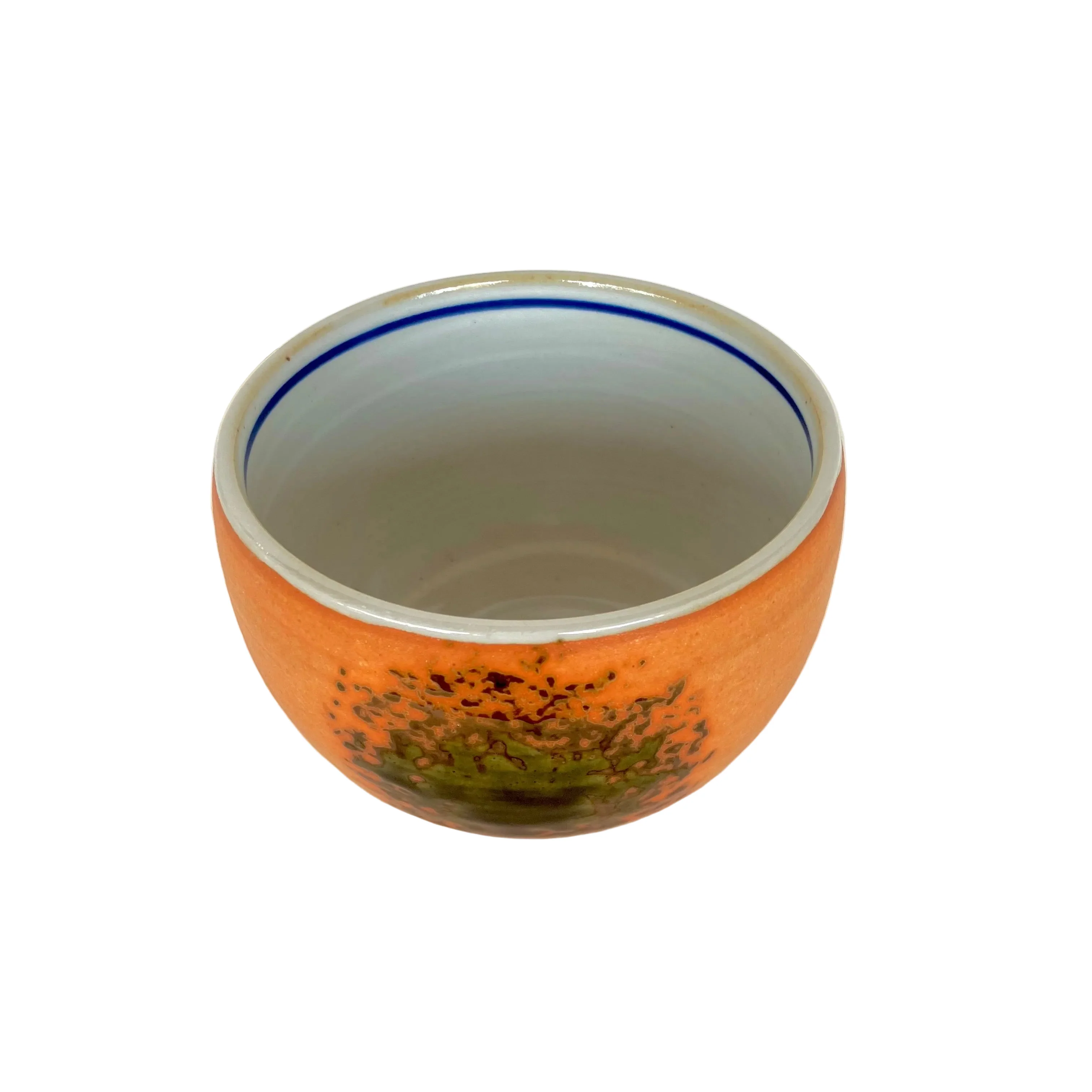 Iga Orange Oribe Round Matcha Bowl - Image 2