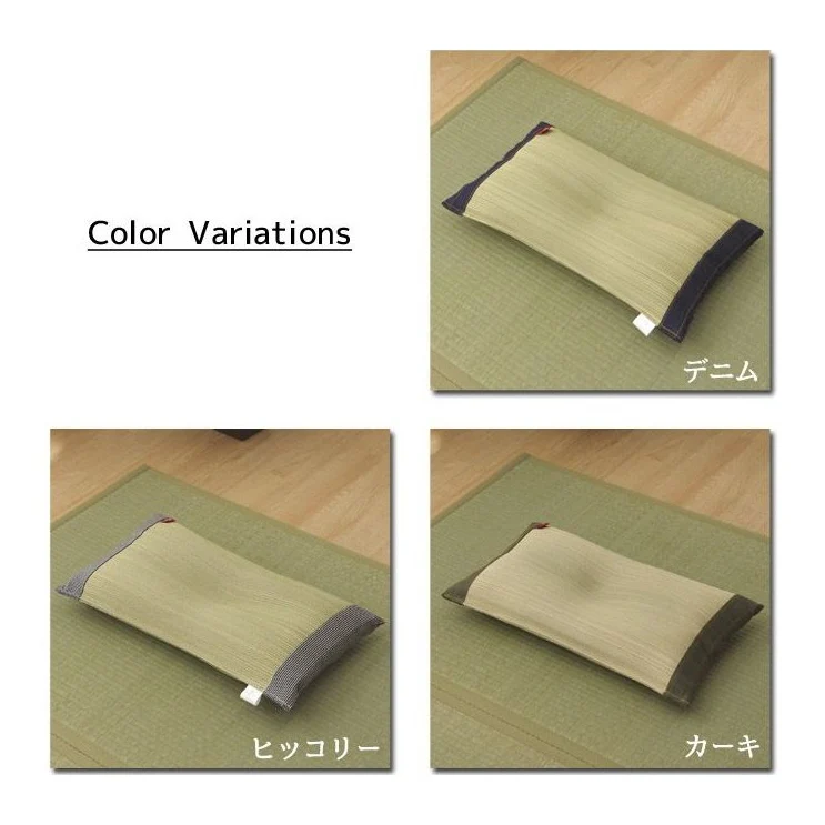 Ikehiko D Style Igusa x Denim Flat Pillow 50x30cm - Image 2
