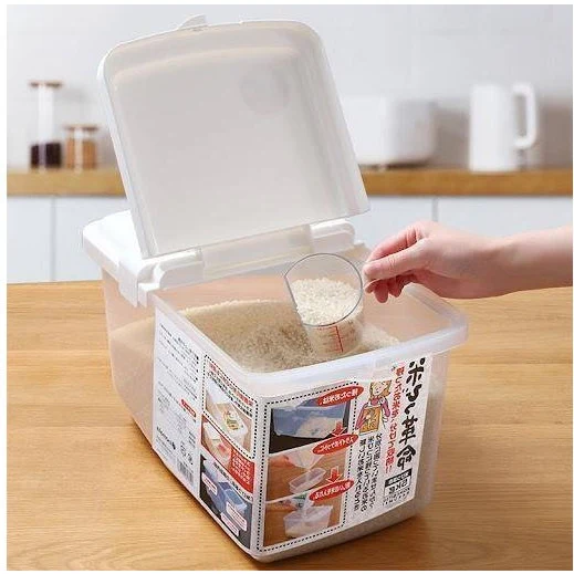 INOMATA Plastic Rice Storage 5kg - Image 2