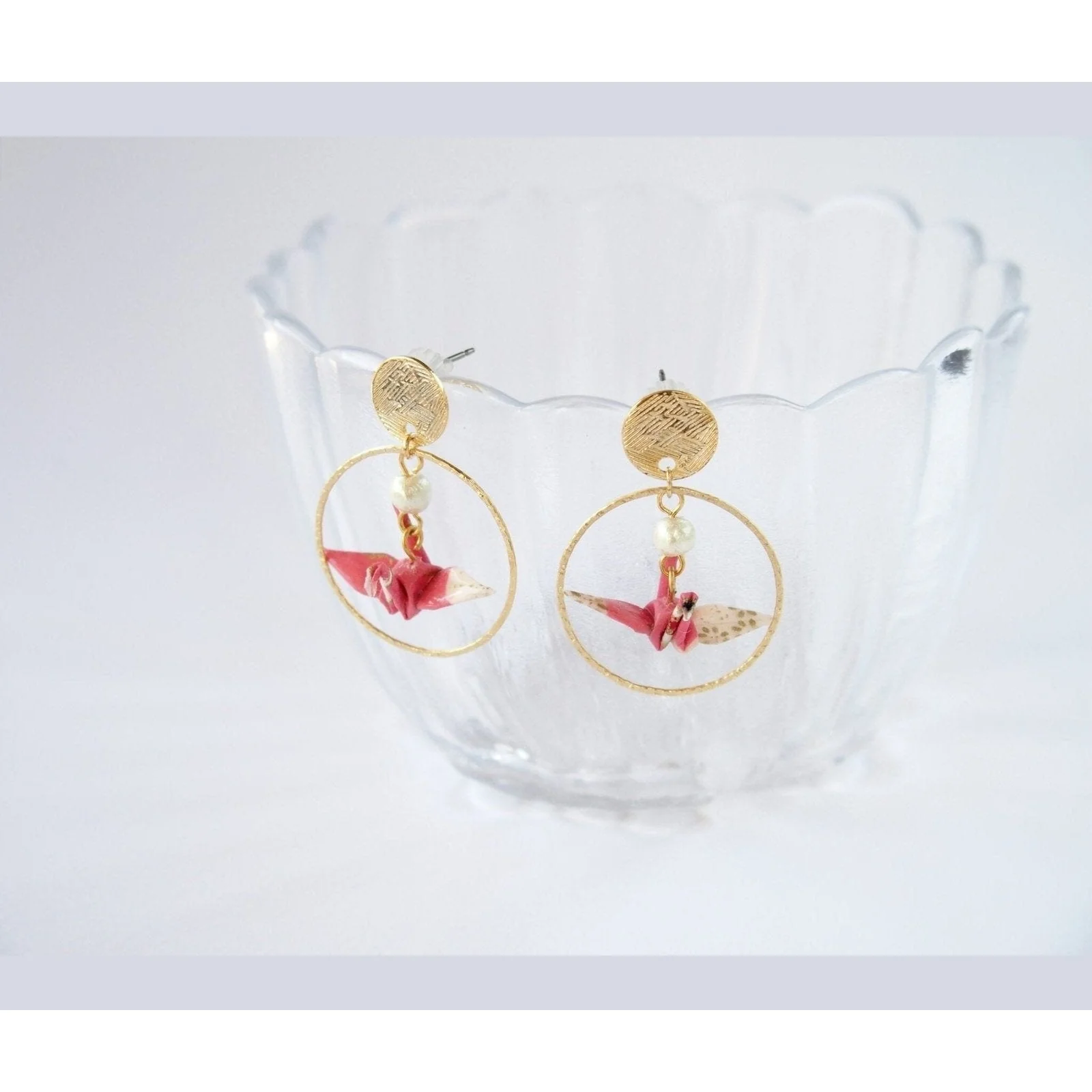 Junintowa Crane Loop Pierce Earrings - Image 3