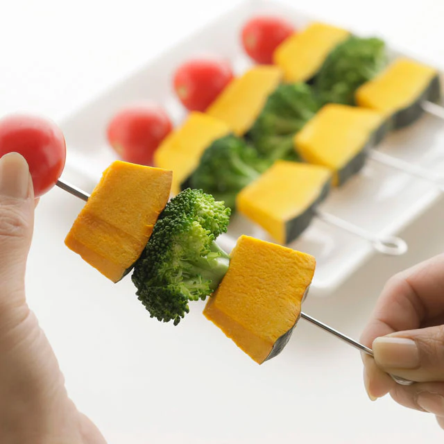 Kajidonya Stainless Steel BBQ Skewers 6pcs - Image 4