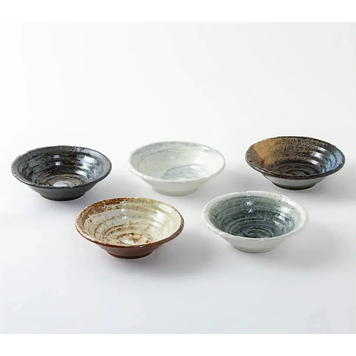 Arabori Carved Swirl Small Bowl 5P Set - Image 2