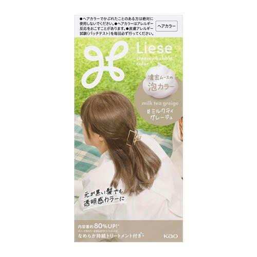Kao Liese Creamy Bubble Colour Hair Dye - Milk Tea Greige - Image 2