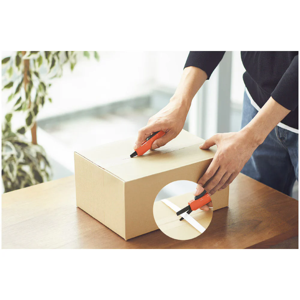 Kokuyo Hako-Ake 2Way Portable Cutter Scissor - Titanium Blade - Orange - Image 3