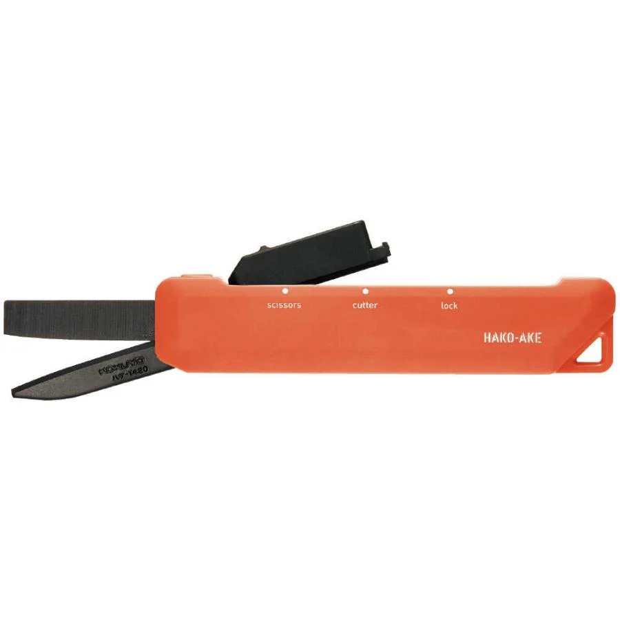 Kokuyo Hako-Ake 2Way Portable Cutter Scissor - Titanium Blade - Orange - Image 6