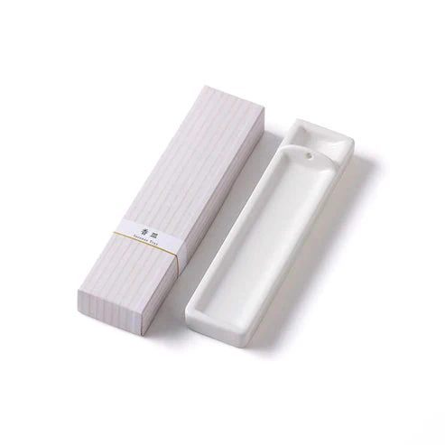 Kousaido Long Incense Holder – Nyuhaku Milky White - Image 2