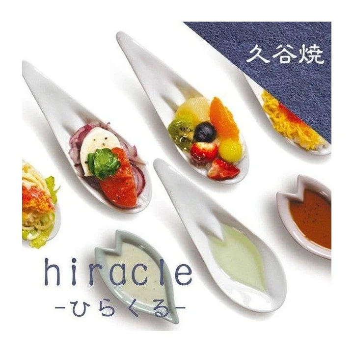 Kutani Hiracle Sakura Petal Renge Spoon & Petal Plate 2pcs Set - Image 5