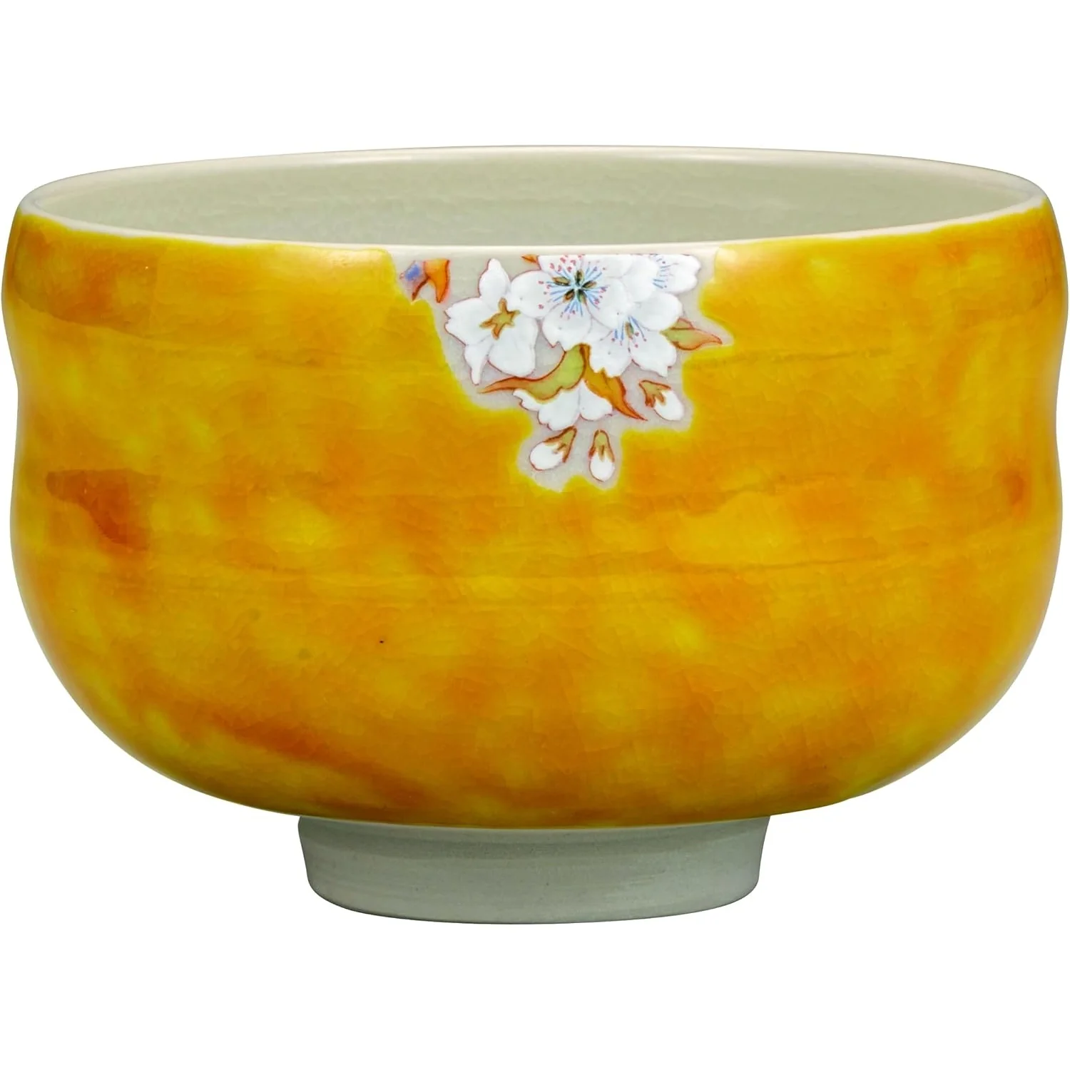 Kutaniyaki Yamazakura Bird Matcha Bowl - Image 2